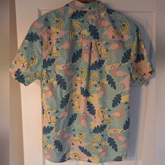 Party Pants Flamingo Banana Print Men's Shirt - Picture 9 of 16